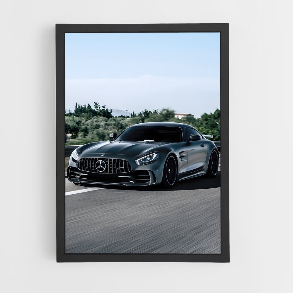 Poster élégant de l'Amg gt r – affiche Mercedes (vue 2)